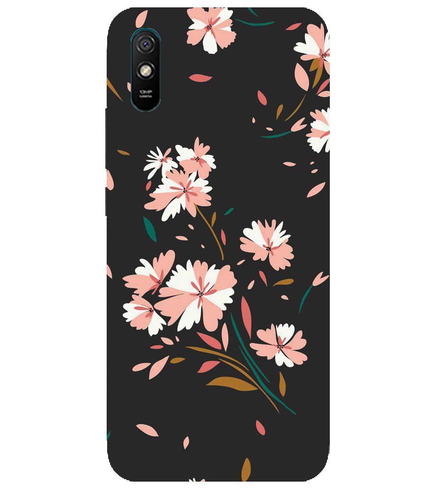 PS1328-Flower Pattern Back Cover for Xiaomi Redmi 9i