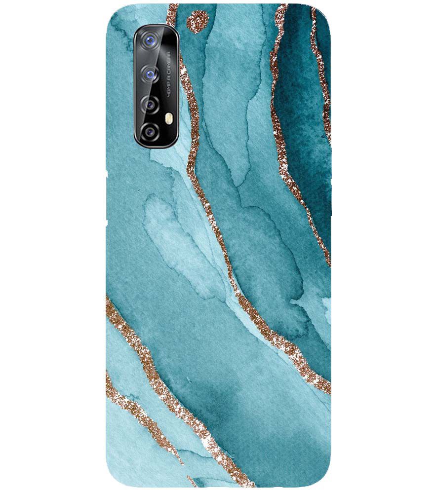 PS1329-Golden Green Marble Back Cover for Realme 7
