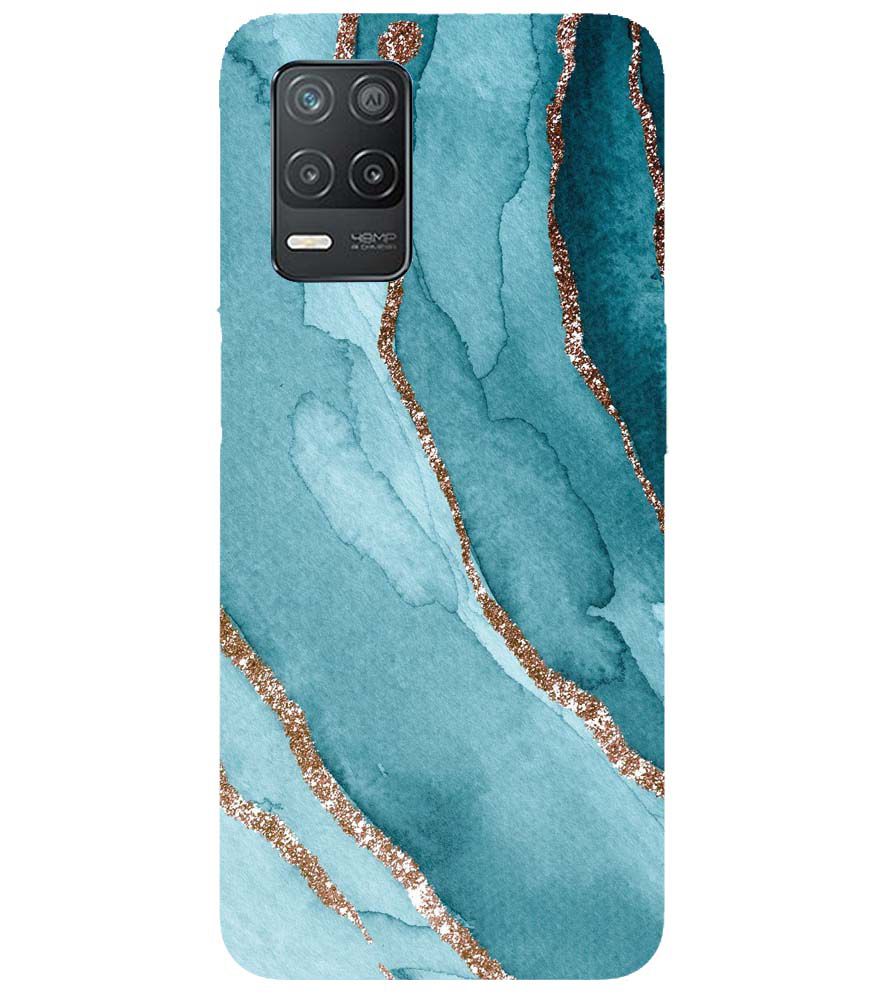 PS1329-Golden Green Marble Back Cover for Realme Narzo 30 Pro