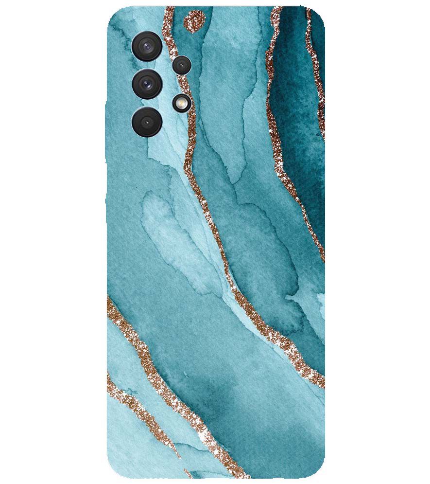 PS1329-Golden Green Marble Back Cover for Samsung Galaxy A32
