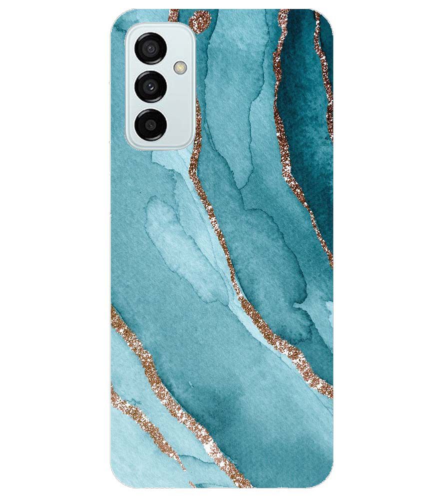 PS1329-Golden Green Marble Back Cover for Samsung Galaxy F23