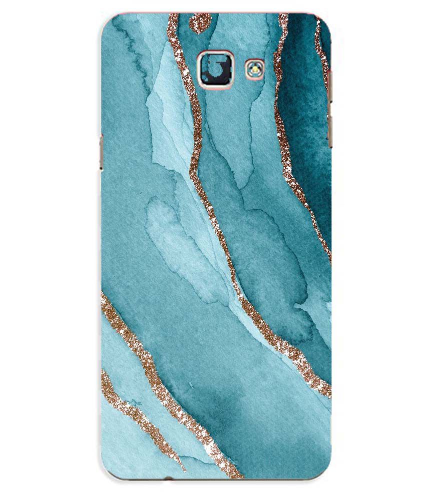 PS1329-Golden Green Marble Back Cover for Samsung Galaxy J5 Prime