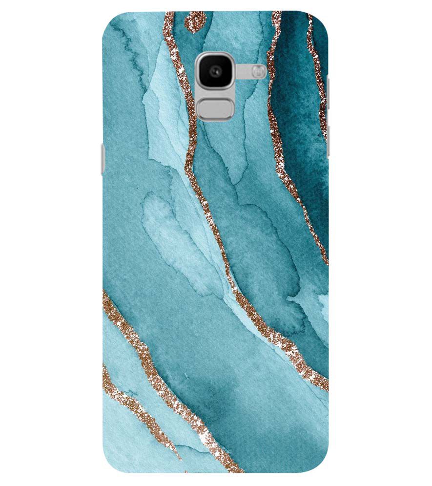 PS1329-Golden Green Marble Back Cover for Samsung Galaxy J6 (2018)