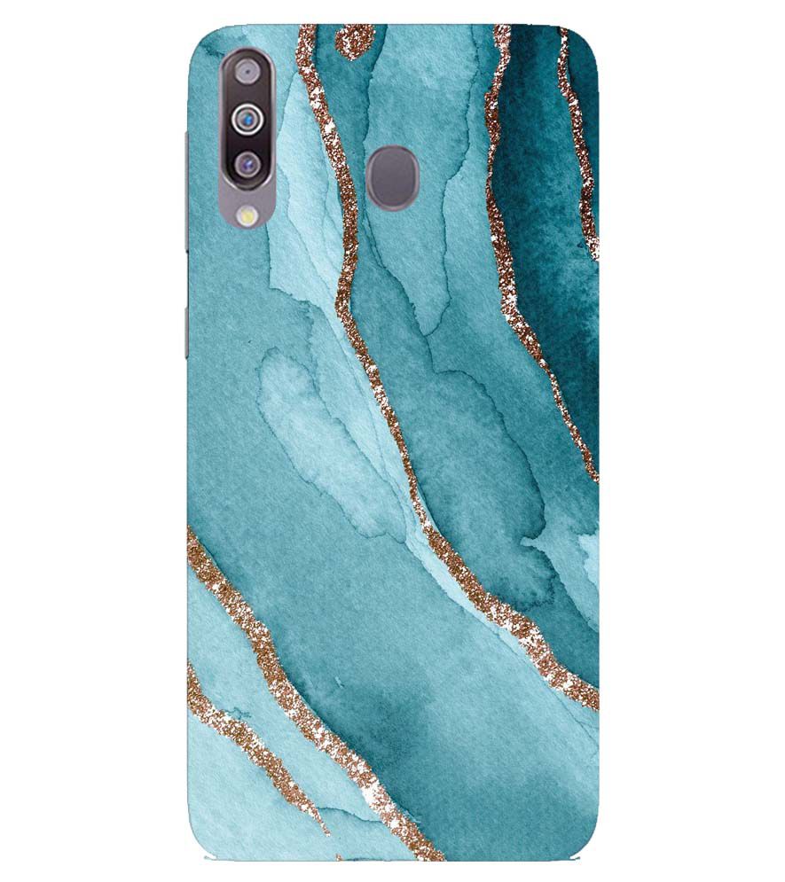 PS1329-Golden Green Marble Back Cover for Samsung Galaxy M40