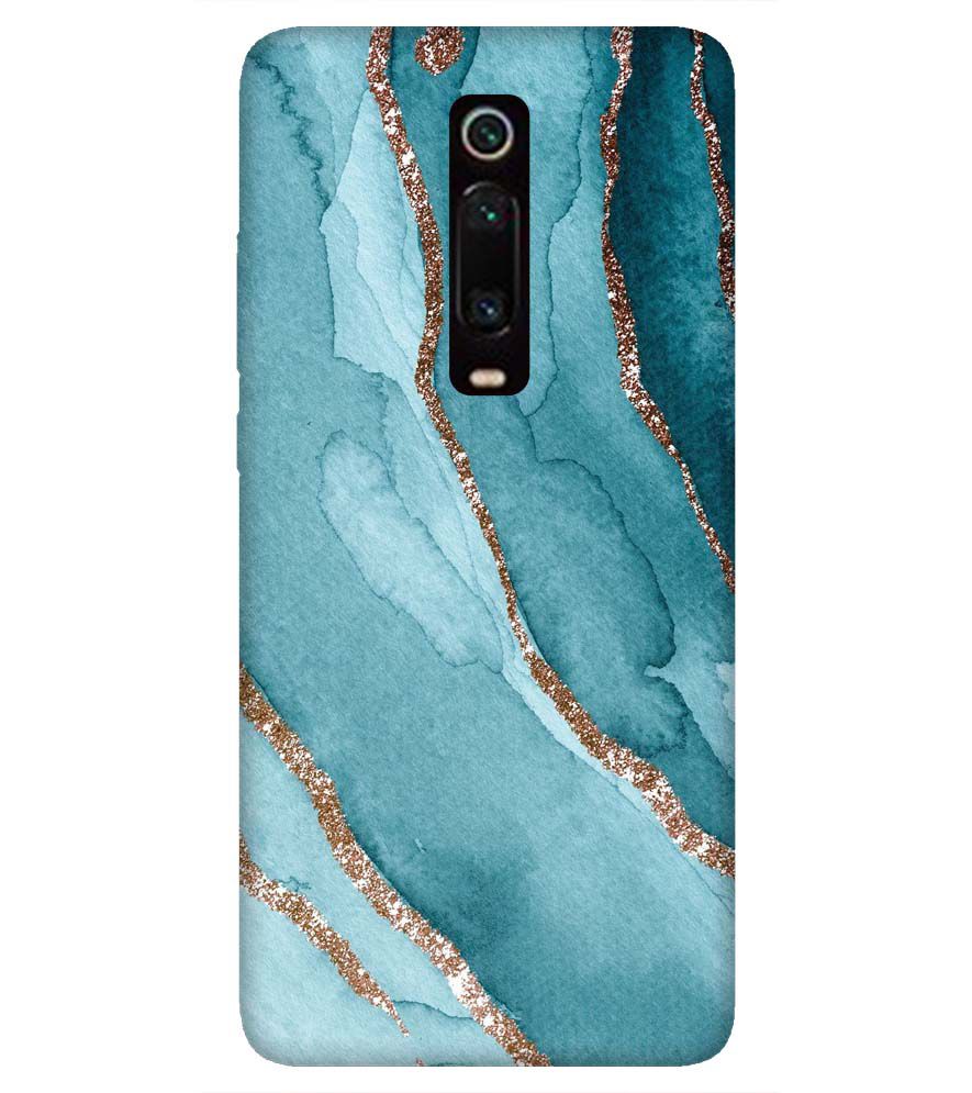 PS1329-Golden Green Marble Back Cover for Xiaomi Redmi K20 Pro