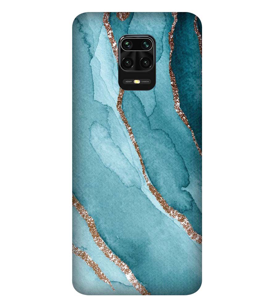 PS1329-Golden Green Marble Back Cover for Xiaomi Redmi Note 9 Pro Max