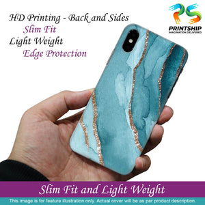 PS1329-Golden Green Marble Back Cover for vivo X50 Pro-Image2