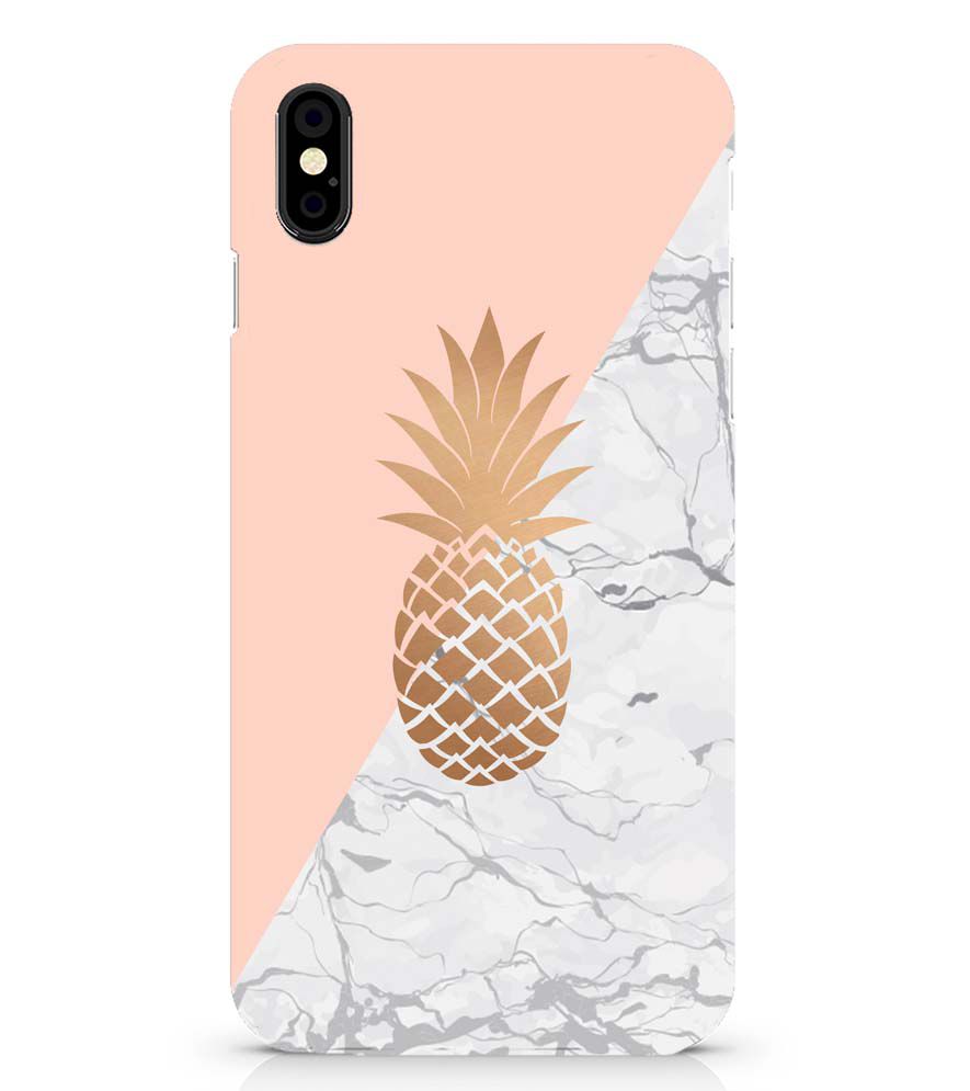 PS1330-Pineapple Marble Back Cover for Apple iPhone X