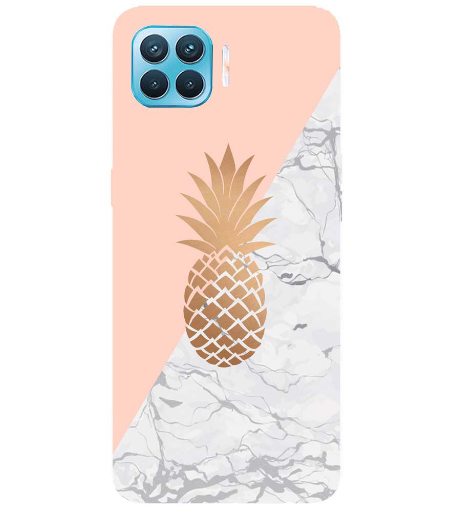 PS1330-Pineapple Marble Back Cover for Oppo F17 Pro