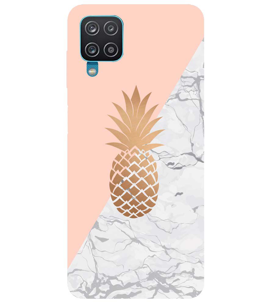PS1330-Pineapple Marble Back Cover for Samsung Galaxy A12 (India)