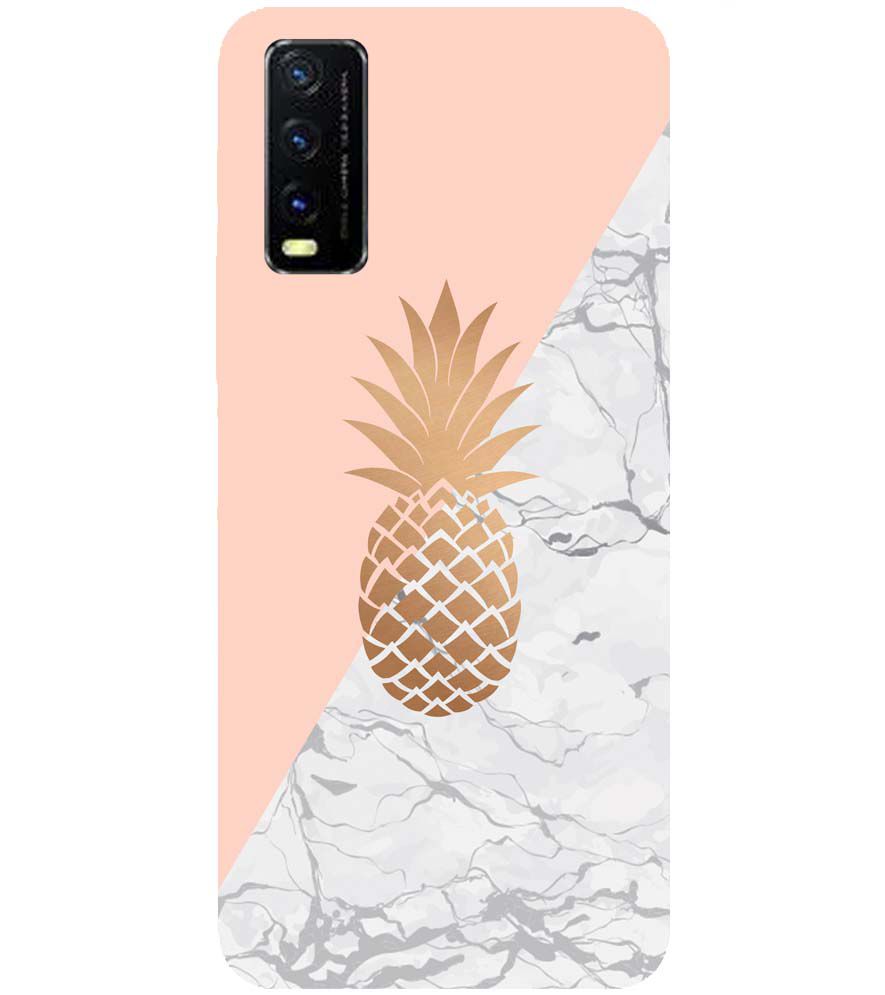 PS1330-Pineapple Marble Back Cover for Vivo Y20i