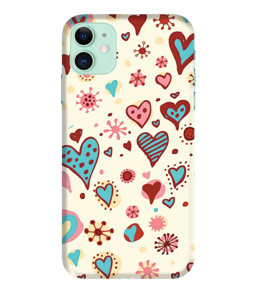 PS1332-Hearts All Around Back Cover for Apple iPhone 11