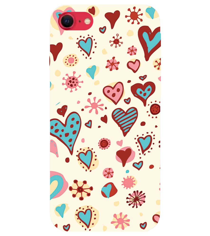 PS1332-Hearts All Around Back Cover for Apple iPhone SE (2020)