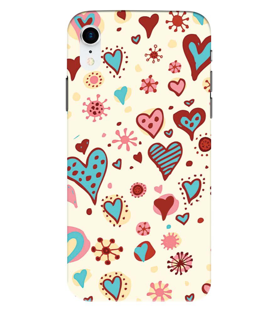 PS1332-Hearts All Around Back Cover for Apple iPhone XR
