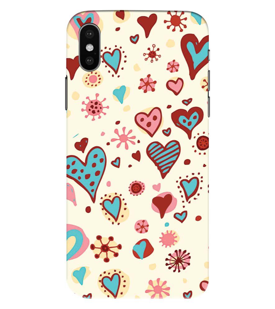 PS1332-Hearts All Around Back Cover for Apple iPhone XS Max