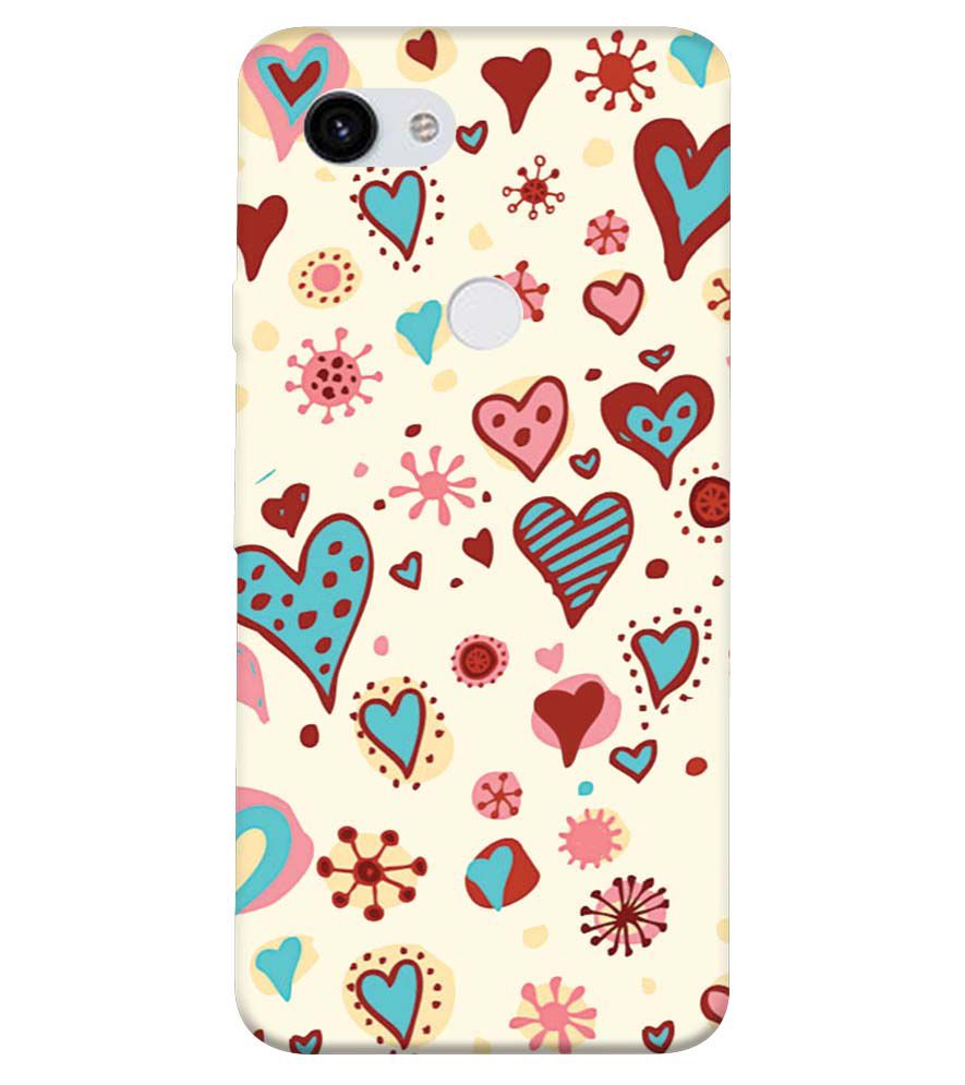 PS1332-Hearts All Around Back Cover for Google Pixel 3a