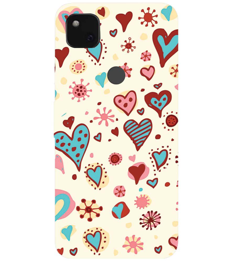 PS1332-Hearts All Around Back Cover for Google Pixel 4a