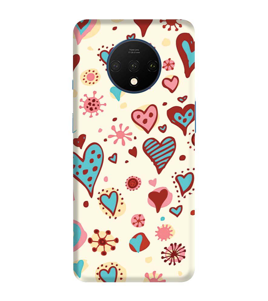 PS1332-Hearts All Around Back Cover for OnePlus 7T