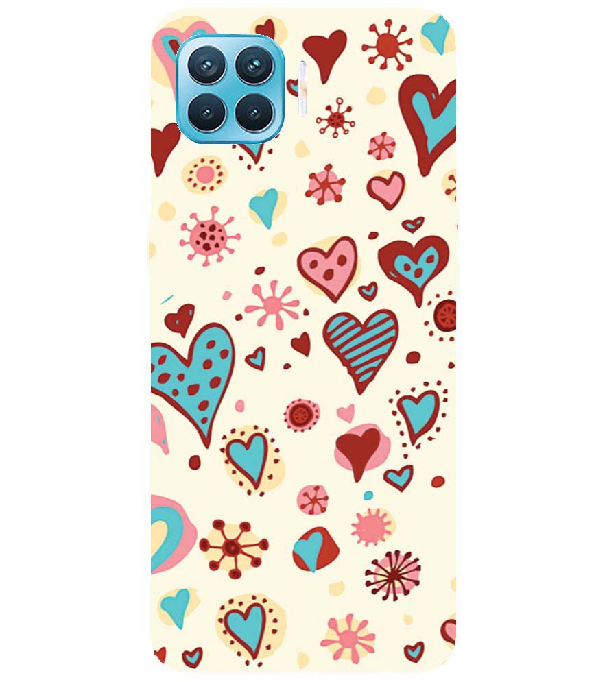PS1332-Hearts All Around Back Cover for Oppo F17 Pro