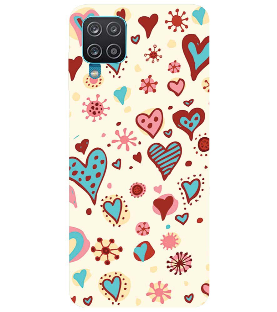 PS1332-Hearts All Around Back Cover for Samsung Galaxy A12 (India)