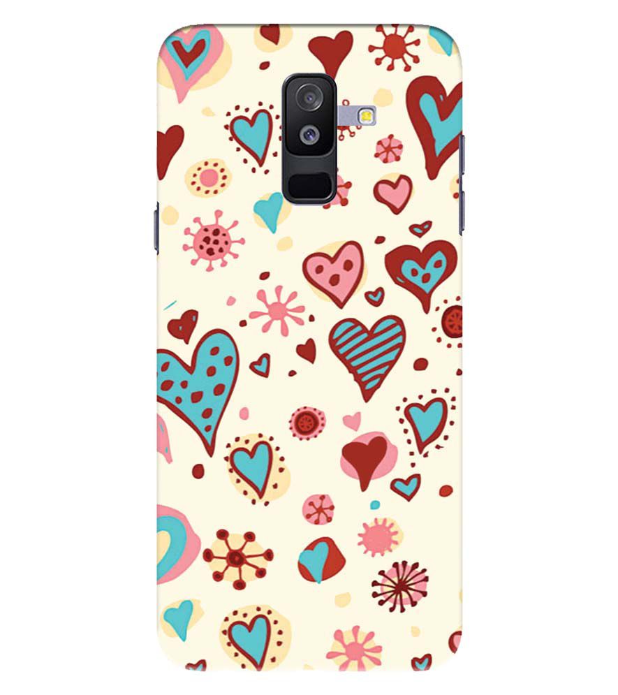 PS1332-Hearts All Around Back Cover for Samsung Galaxy A6 Plus