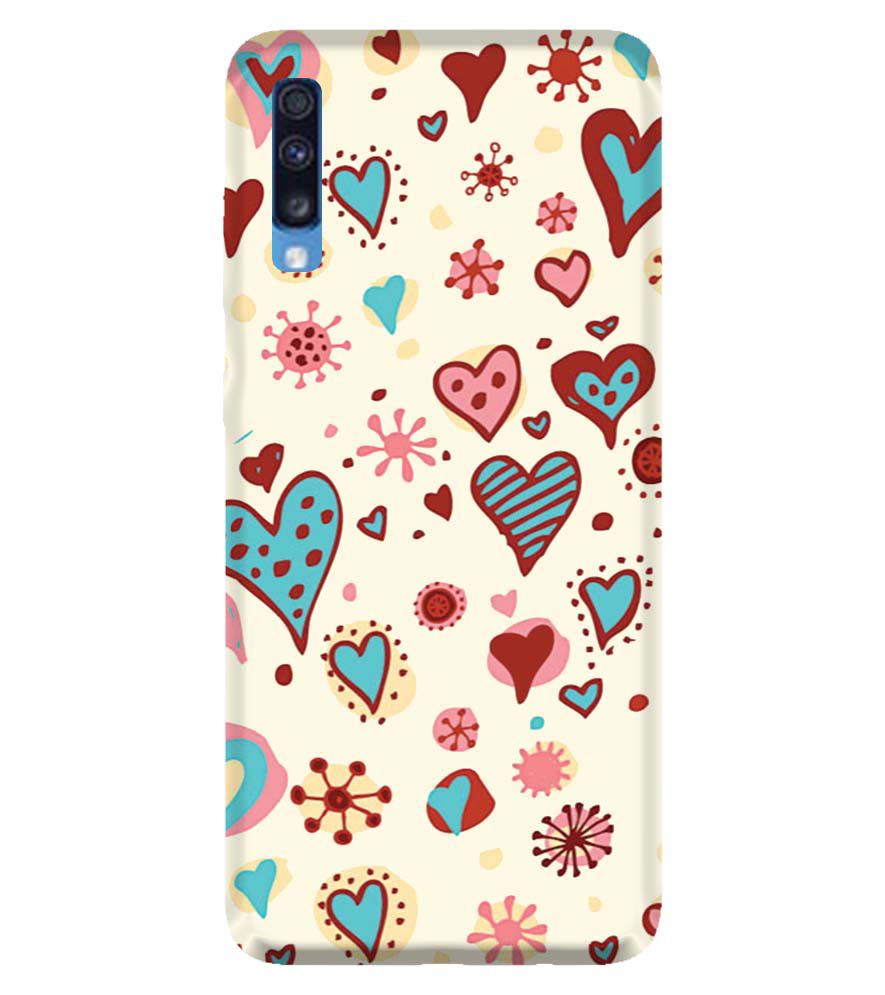 PS1332-Hearts All Around Back Cover for Samsung Galaxy A70