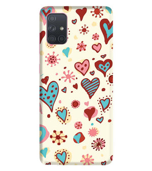 PS1332-Hearts All Around Back Cover for Samsung Galaxy A71