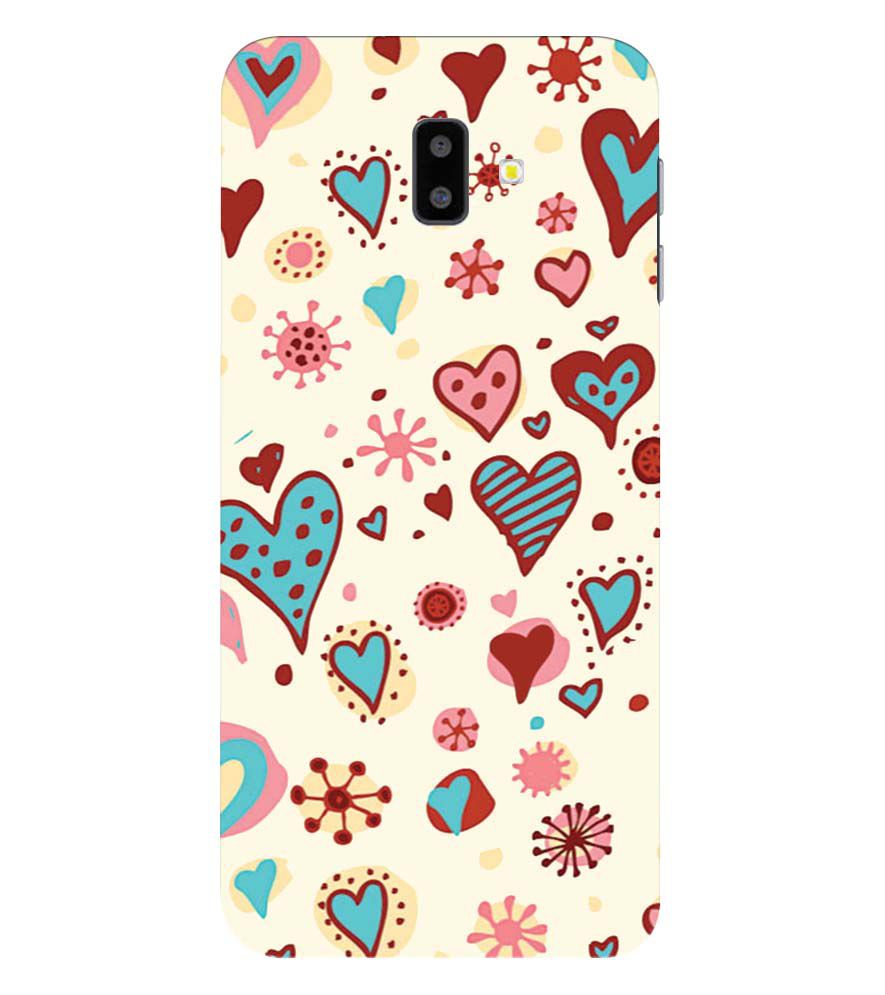 PS1332-Hearts All Around Back Cover for Samsung Galaxy J6+