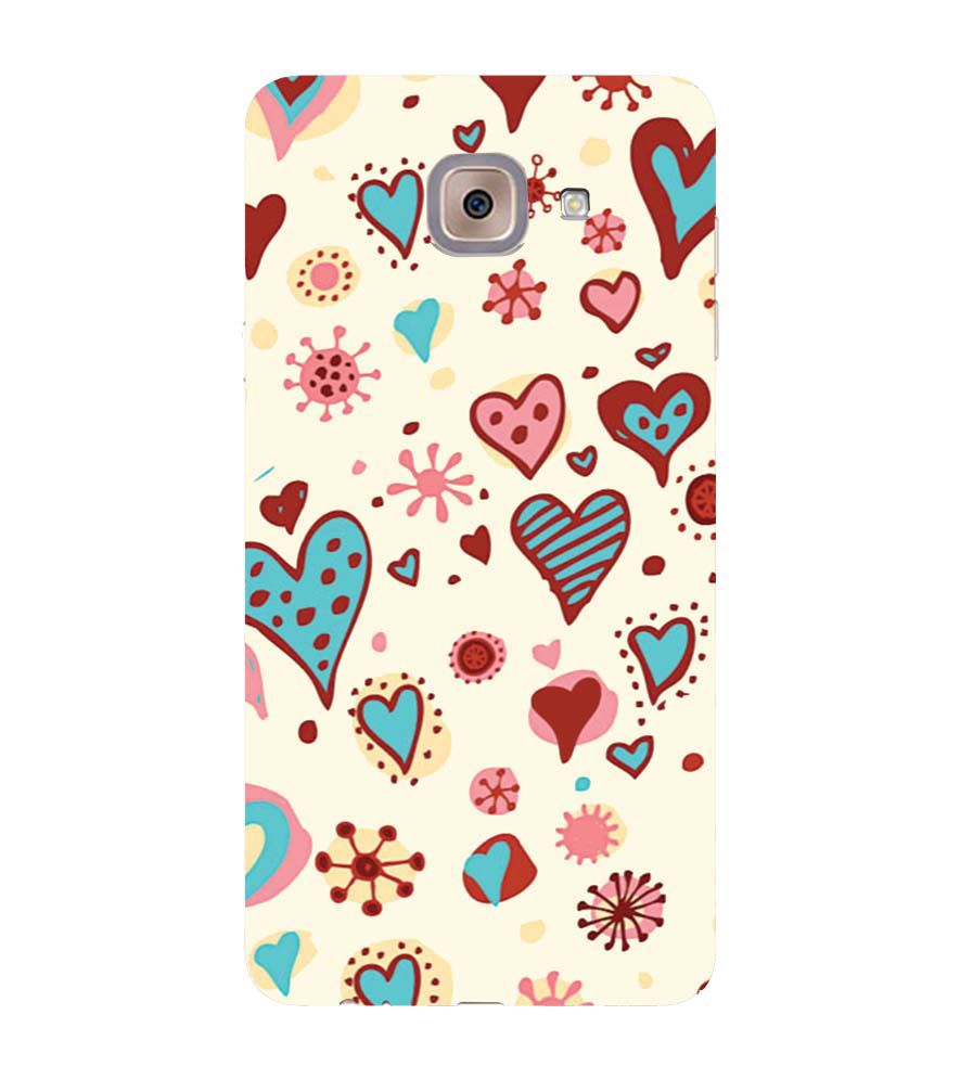 PS1332-Hearts All Around Back Cover for Samsung Galaxy J7 Max