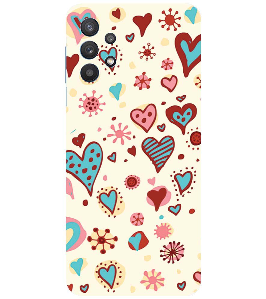 PS1332-Hearts All Around Back Cover for Samsung Galaxy M32 5G