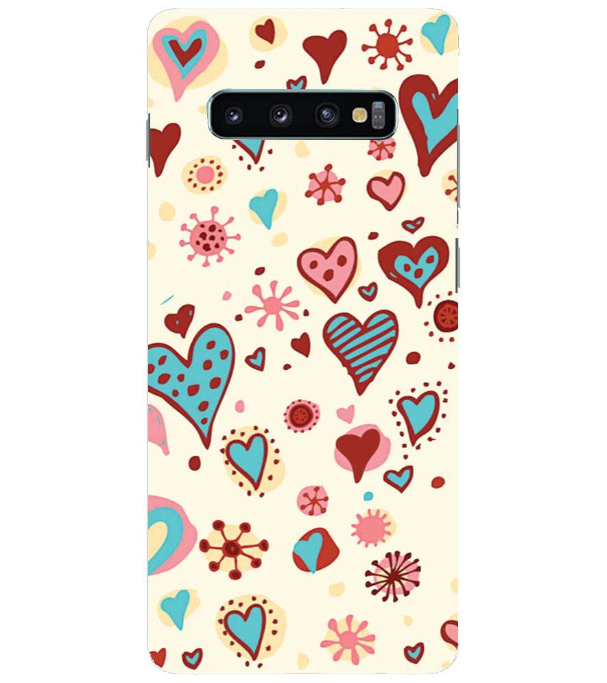 PS1332-Hearts All Around Back Cover for Samsung Galaxy S10+ (Plus with 6.4 Inch Screen)