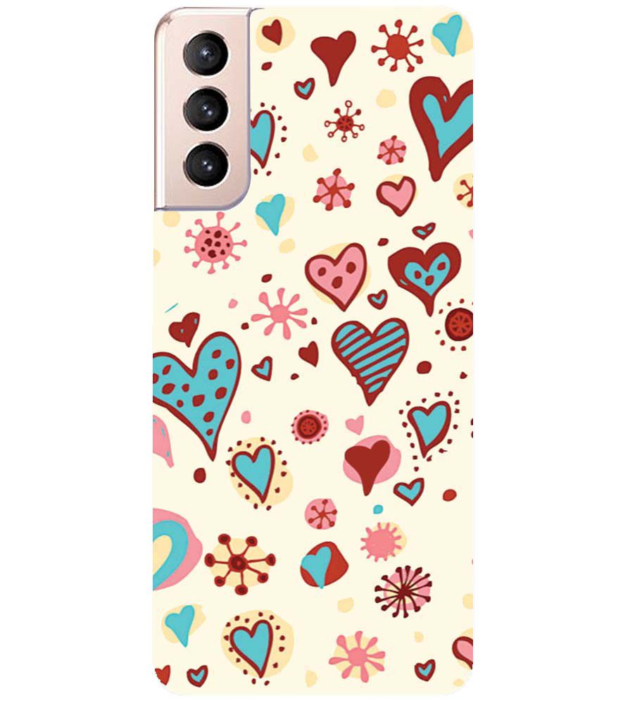 PS1332-Hearts All Around Back Cover for Samsung Galaxy S21+ 5G
