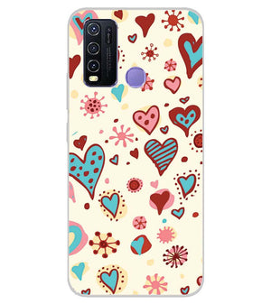 PS1332-Hearts All Around Back Cover for Vivo Y50