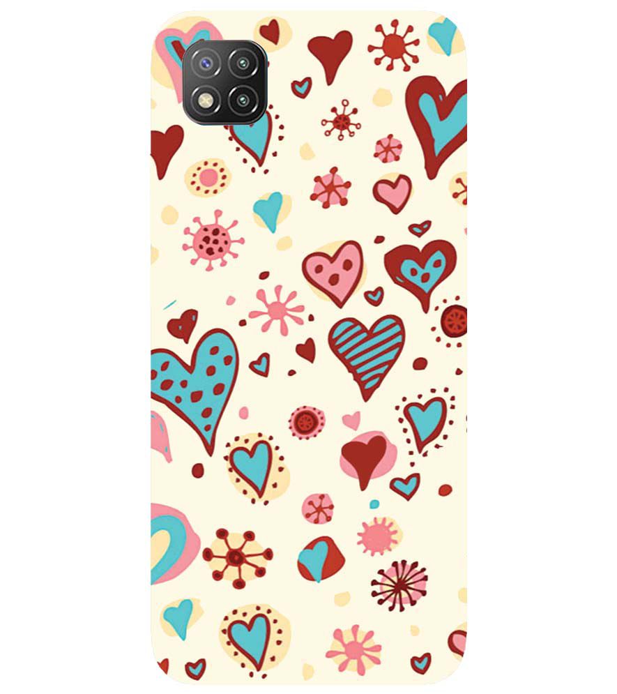 PS1332-Hearts All Around Back Cover for Xiaomi Poco C3