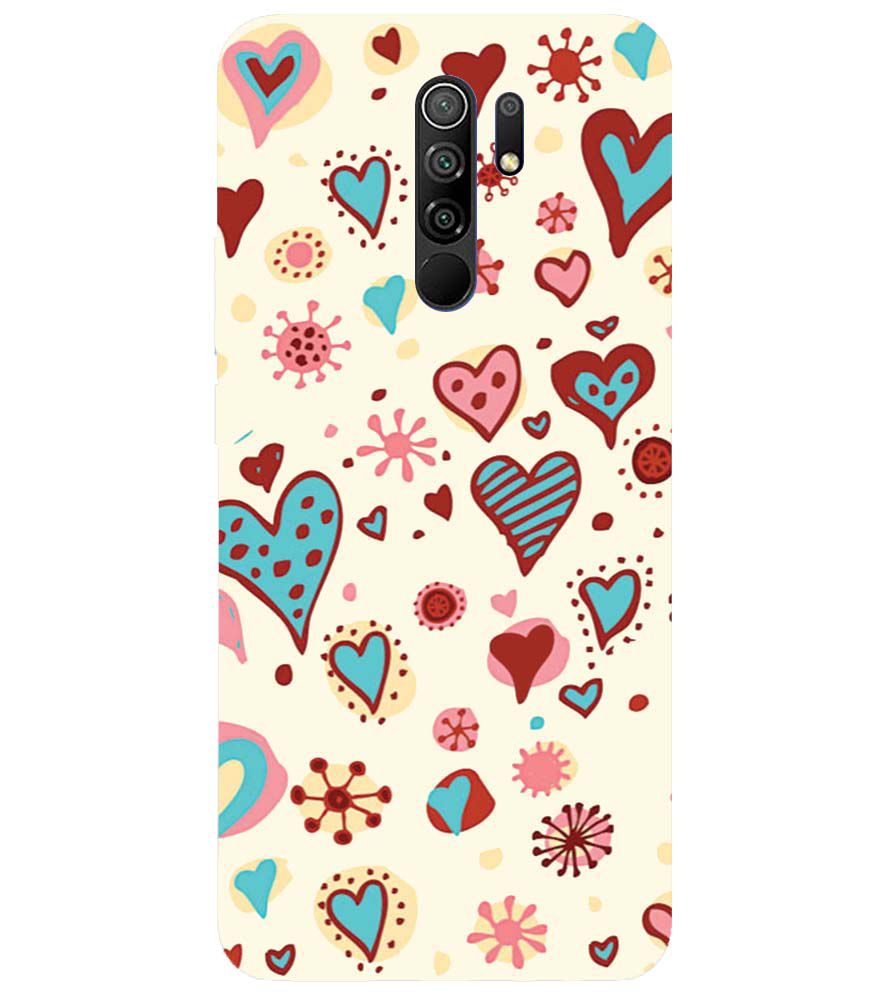 PS1332-Hearts All Around Back Cover for Xiaomi Poco M2