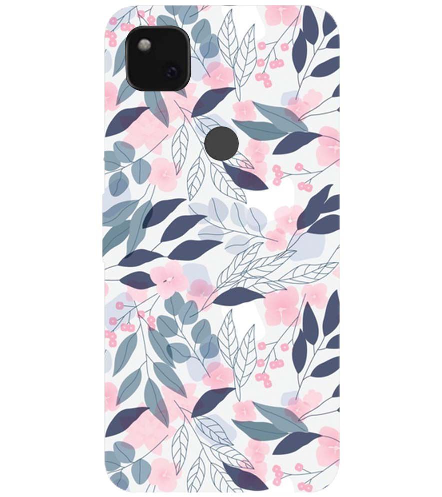 PS1333-Flowery Patterns Back Cover for Google Pixel 4a