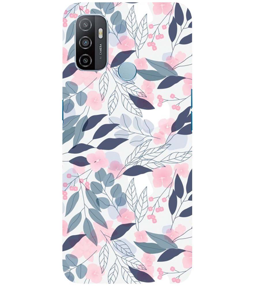 PS1333-Flowery Patterns Back Cover for Oppo A33