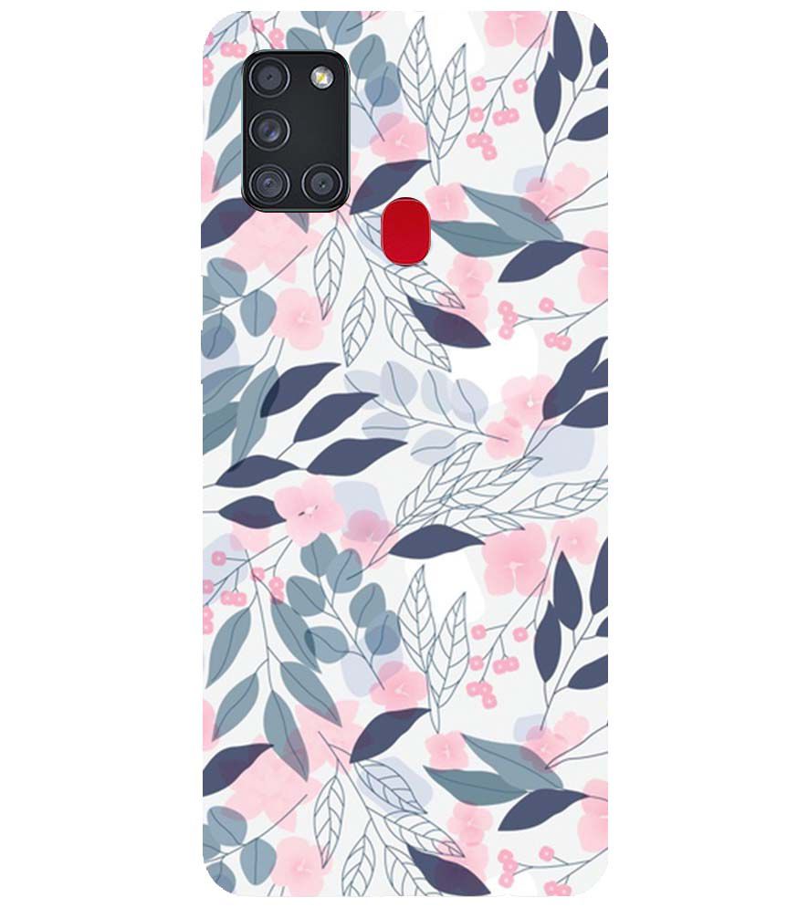 PS1333-Flowery Patterns Back Cover for Samsung Galaxy A21s