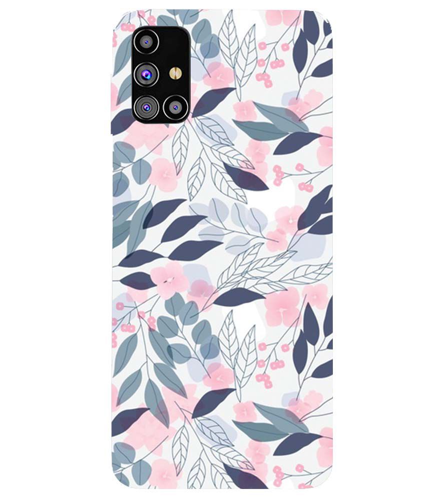 PS1333-Flowery Patterns Back Cover for Samsung Galaxy M31s