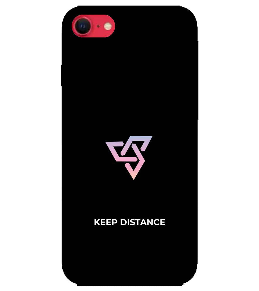 PS1334-Keep Distance Back Cover for Apple iPhone SE (2020)