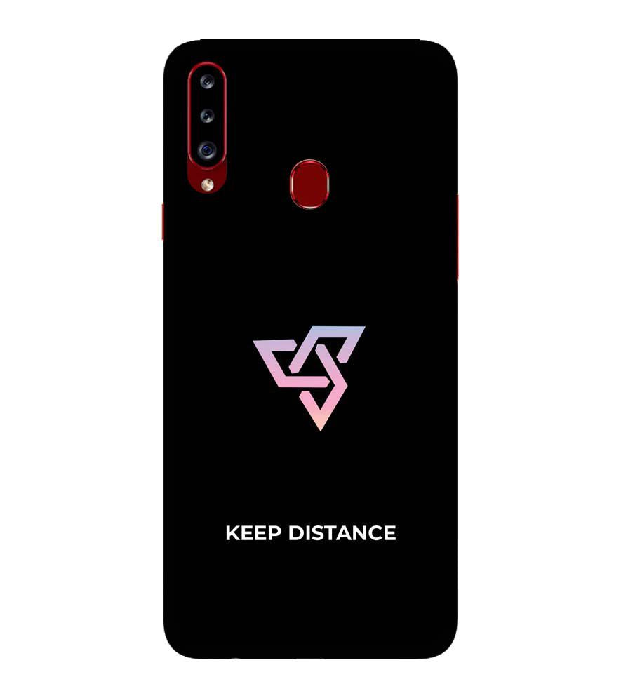 PS1334-Keep Distance Back Cover for Samsung Galaxy A20s