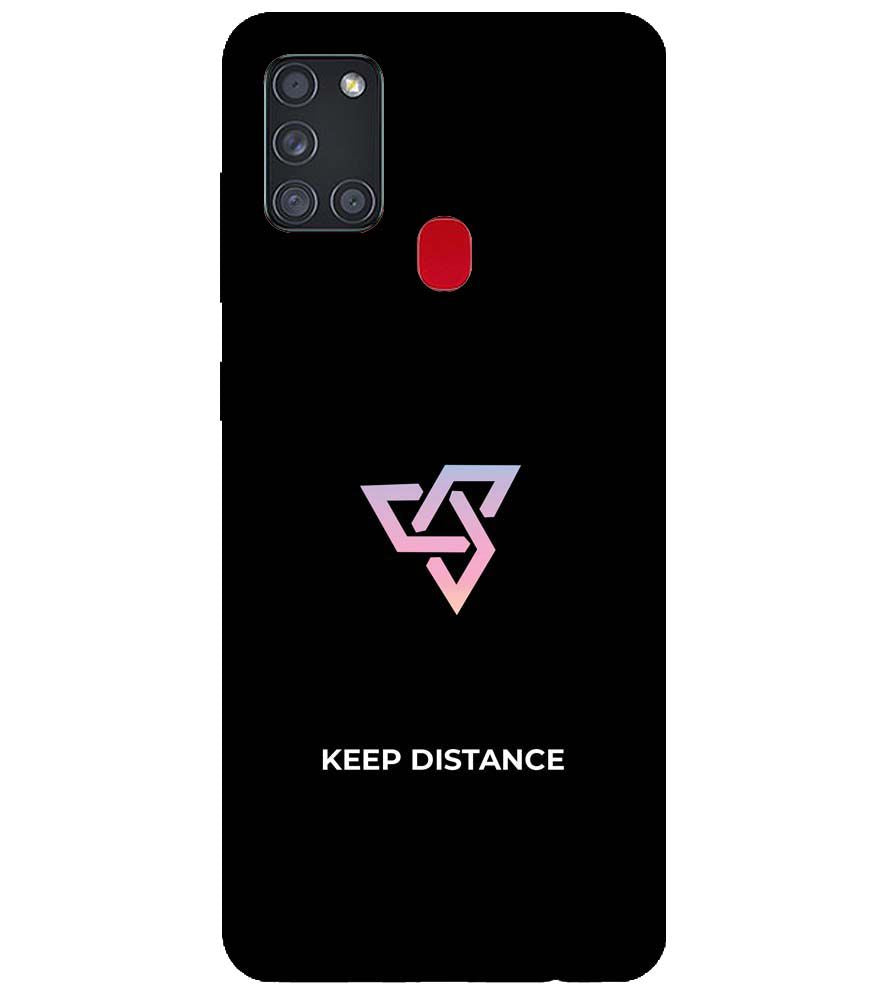 PS1334-Keep Distance Back Cover for Samsung Galaxy A21s