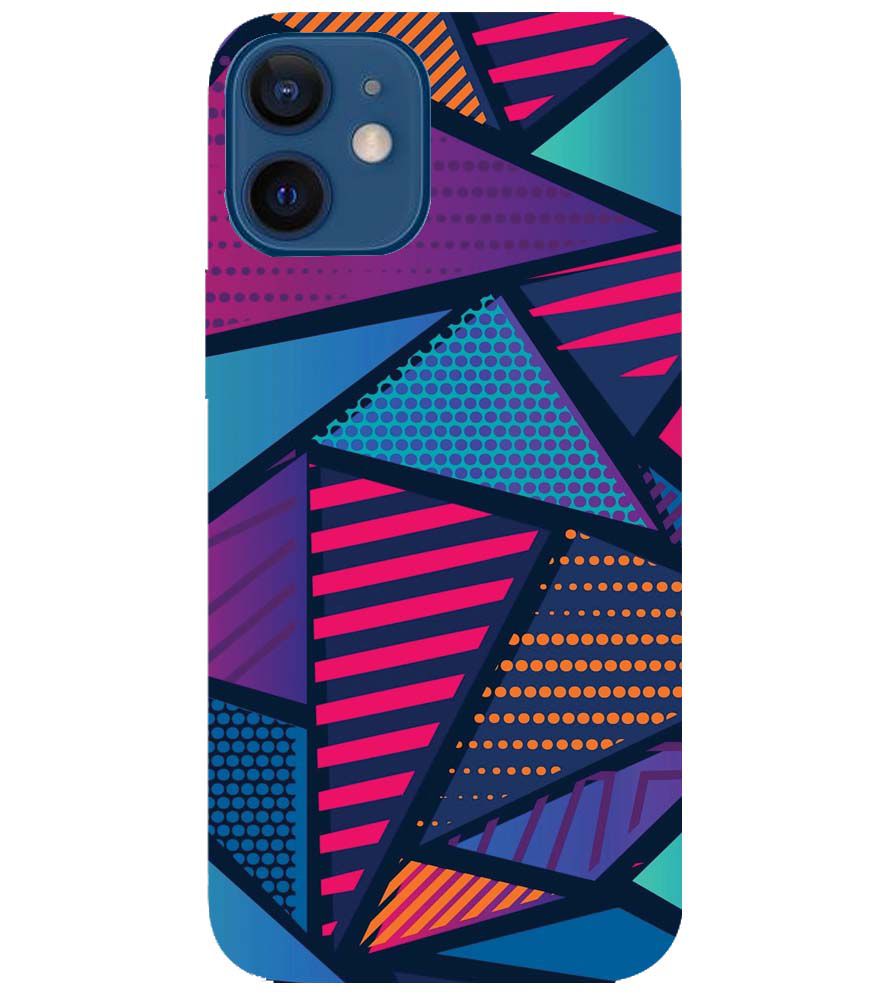 PS1335-Geometric Pattern Back Cover for Apple iPhone 12 Mini