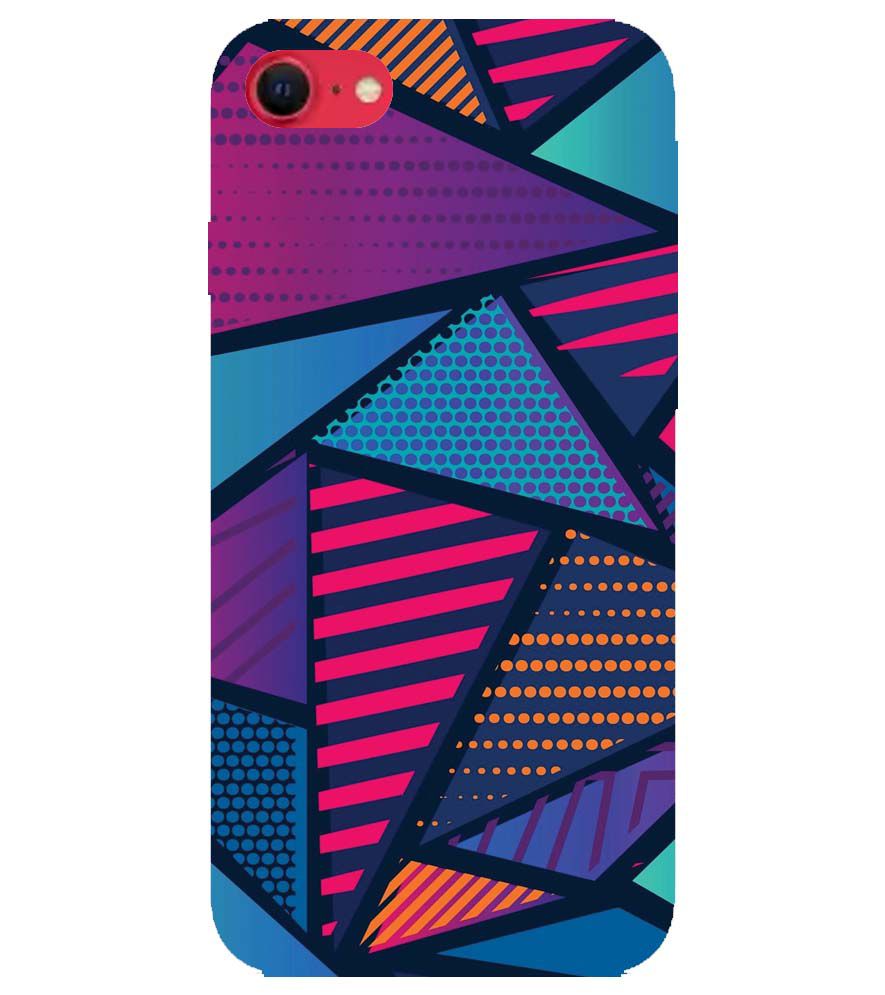 PS1335-Geometric Pattern Back Cover for Apple iPhone SE (2020)