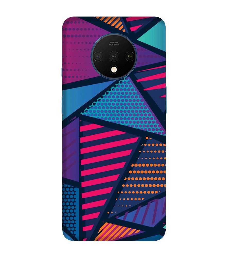 PS1335-Geometric Pattern Back Cover for OnePlus 7T