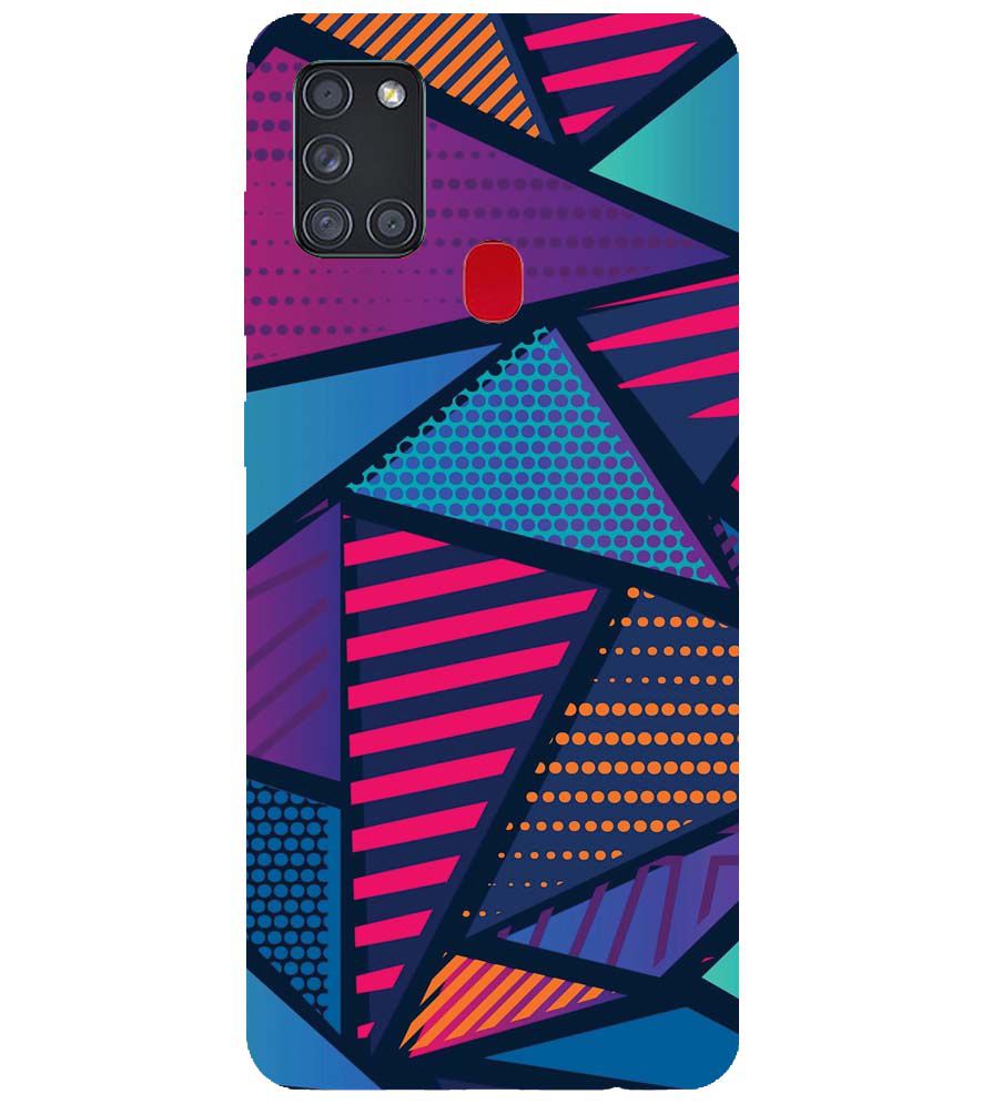 PS1335-Geometric Pattern Back Cover for Samsung Galaxy A21s