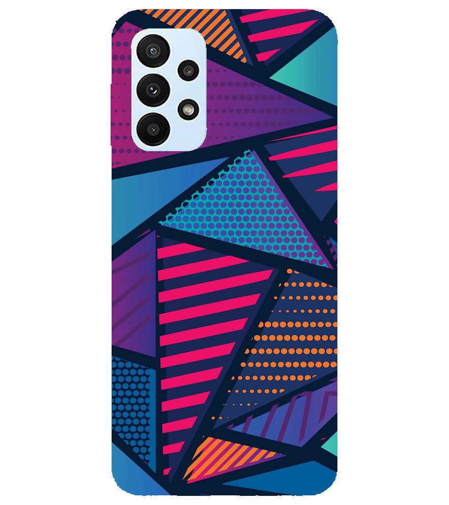 PS1335-Geometric Pattern Back Cover for Samsung Galaxy A23