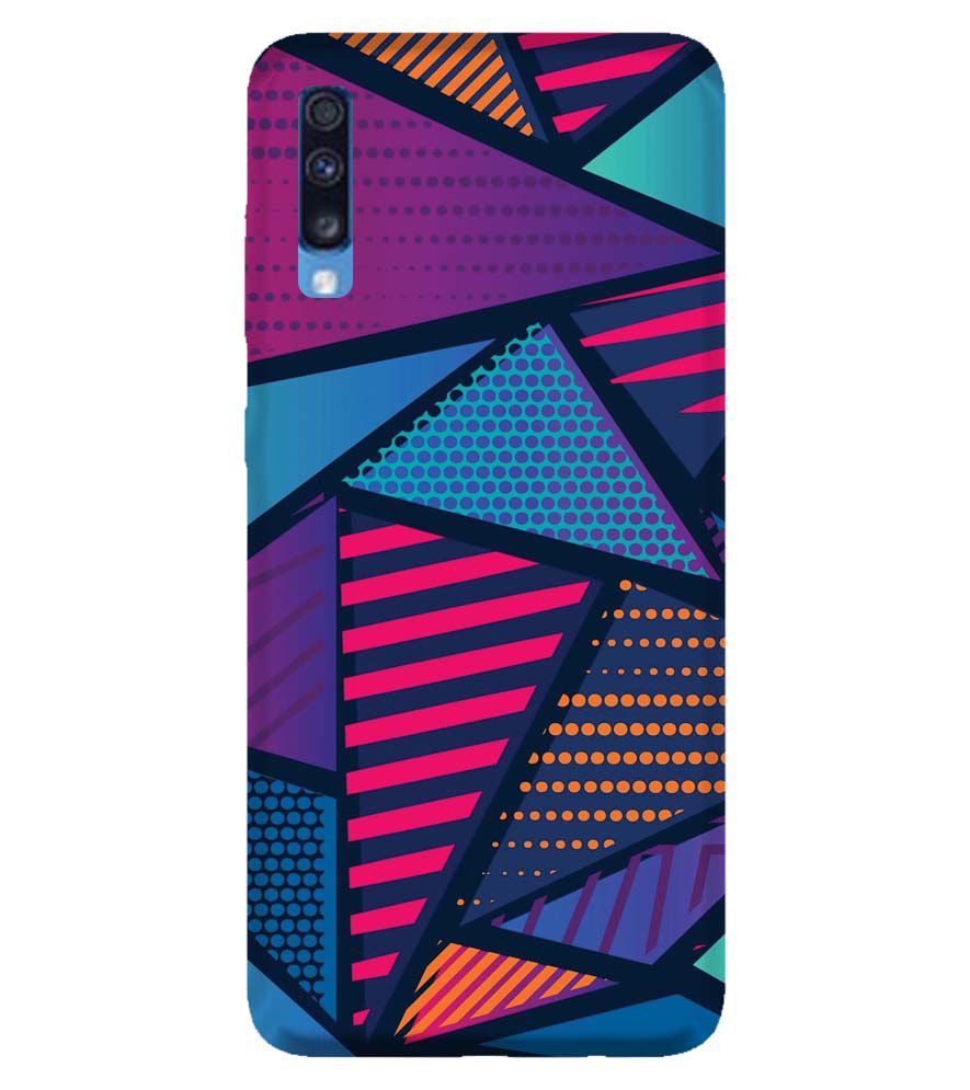 PS1335-Geometric Pattern Back Cover for Samsung Galaxy A70