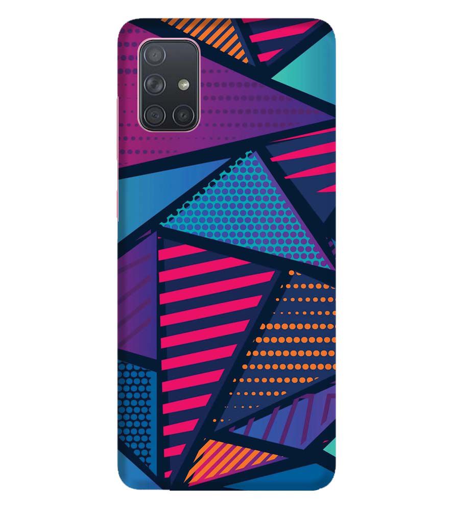 PS1335-Geometric Pattern Back Cover for Samsung Galaxy A71