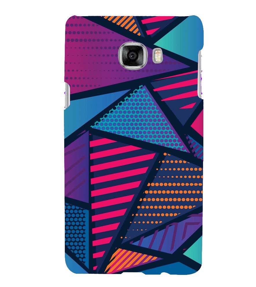 PS1335-Geometric Pattern Back Cover for Samsung Galaxy C7 Pro